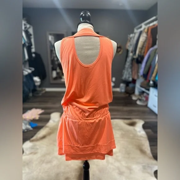 Lija Womens Athletic Dress Medium Coral NWOT Tennis Pickleball Athleisure Dress - Picture 5 of 7